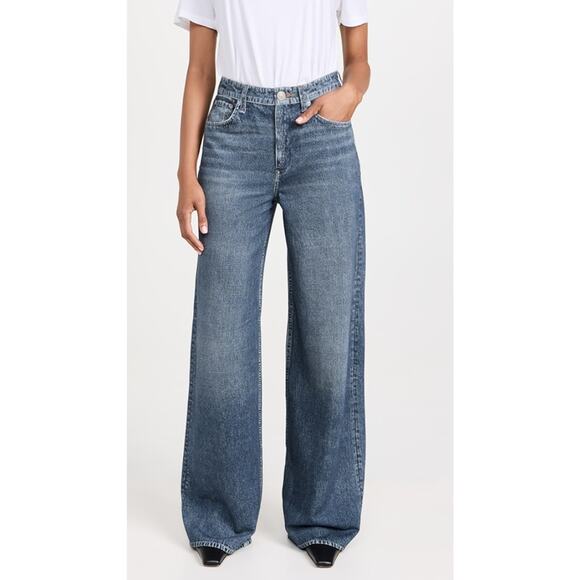 rag & bone Taylors Liquid Miramar Rosa Dara Sophie Wide Leg Jean Pants 25 - Picture 1 of 12